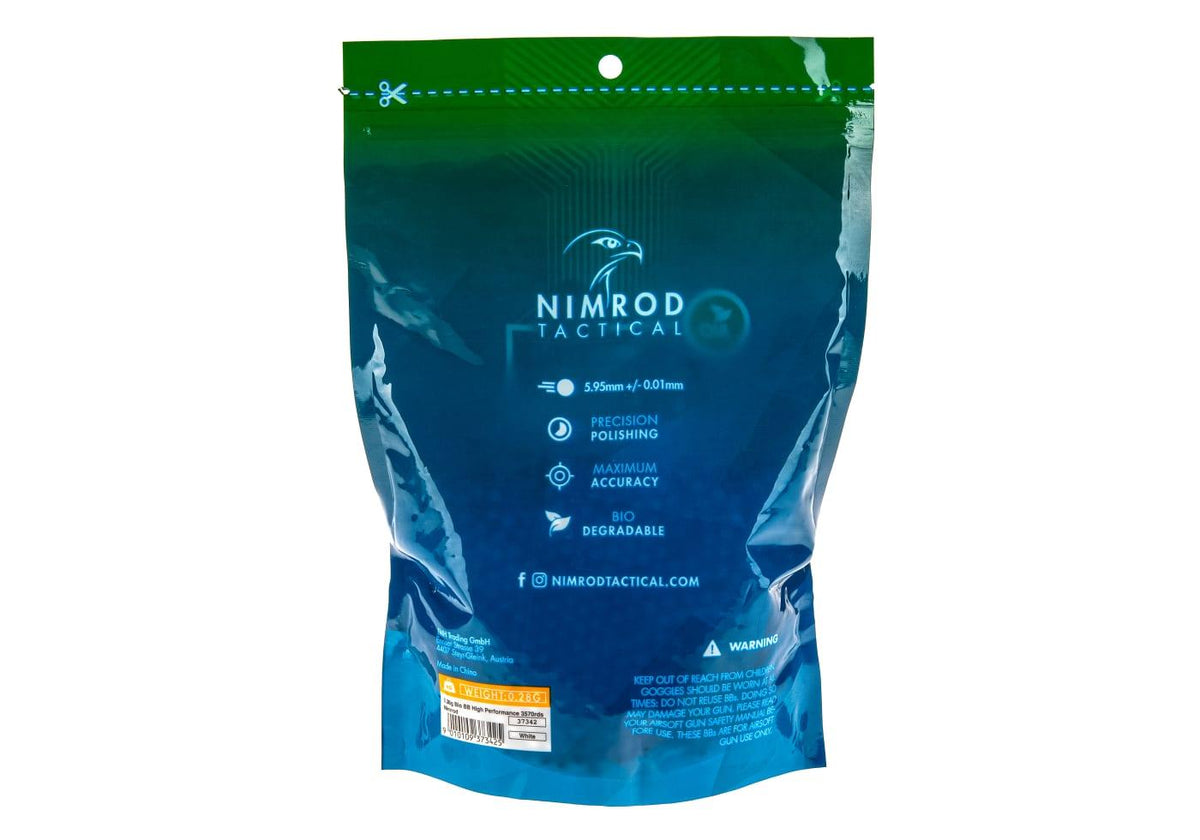 Nimrod 0.28g Bio BB High Performance 3570rds - Hvid