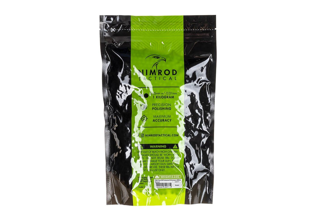 Nimrod 0.25g Tracer BB High Performance 4000rds - Grøn