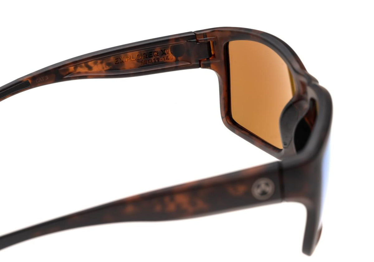 Magpul Explorer XL - Polariseret - Tortoise Stel / Bronze Glas / Blå Spejl