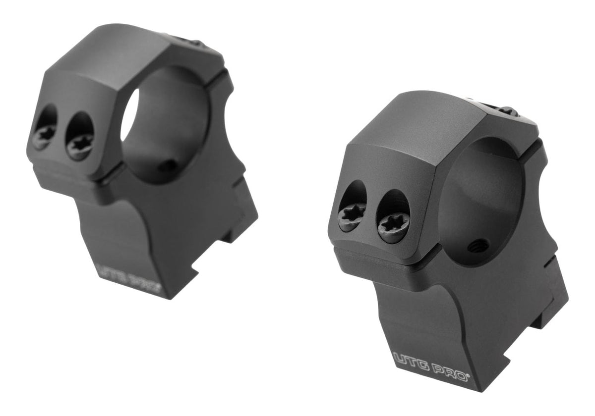 Leapers P.O.I. High Profil 1 Tommer Dovetail Ringe - Sort