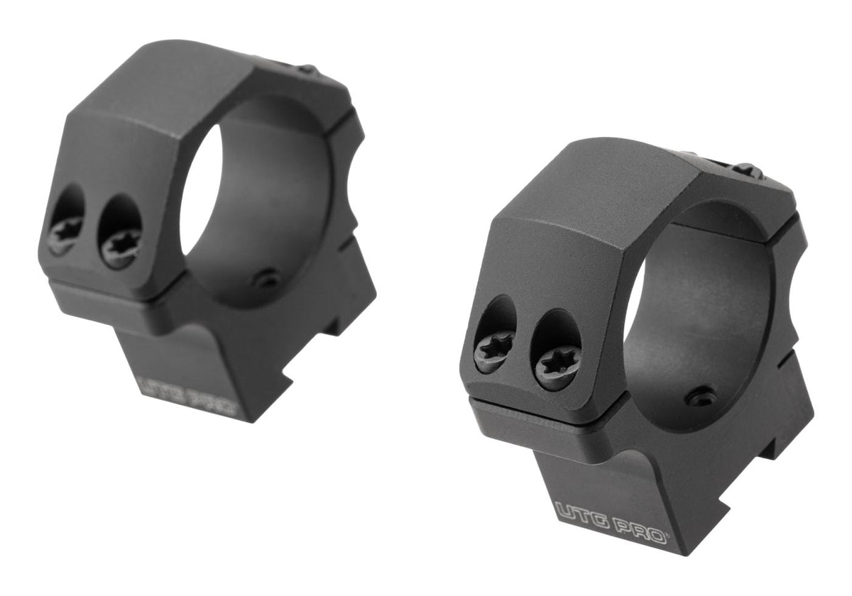 Leapers P.O.I. Lav Profil 30 mm Dovetail Ringe - Sort