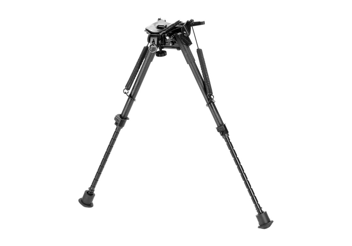 RokStad Carbon Fiber 9-13.5 Tommer Swivel Fjeder Retractable Bipod - Sort