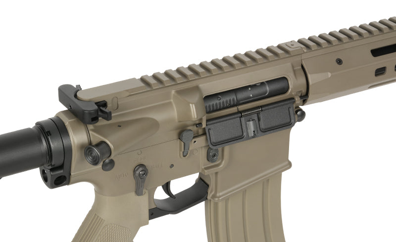 WE13 13" M4/AR-15 Knight's Armament Airsoft Riffel, 30 RPS, ETU - Tan