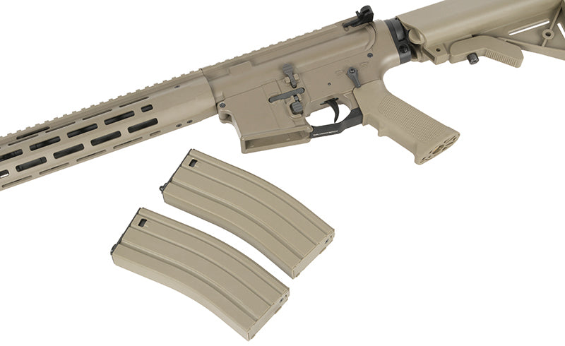 WE13 9,5" M4/AR-15 Knight's Armament Airsoft Riffel, 30 RPS, ETU - TAN