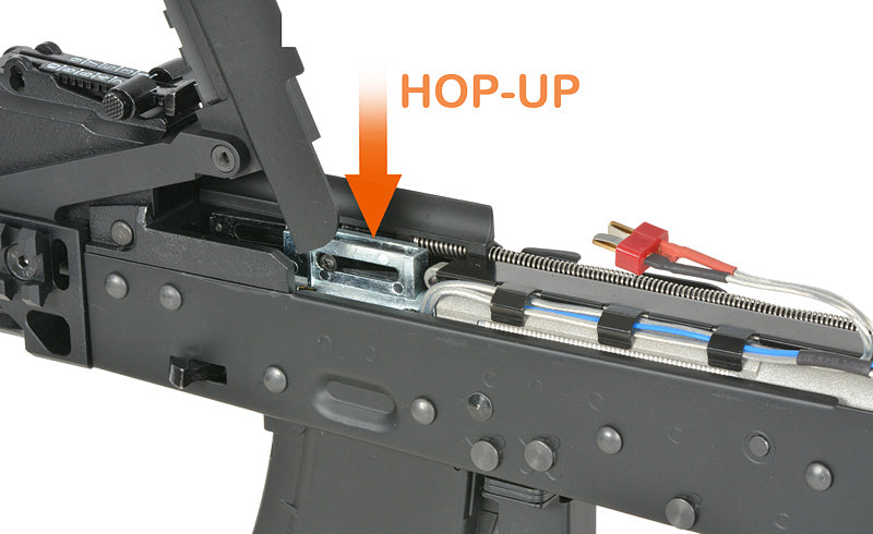 CM.113 AKM Taktisk Riffel Replica med Eshooter ETU, GEN-2