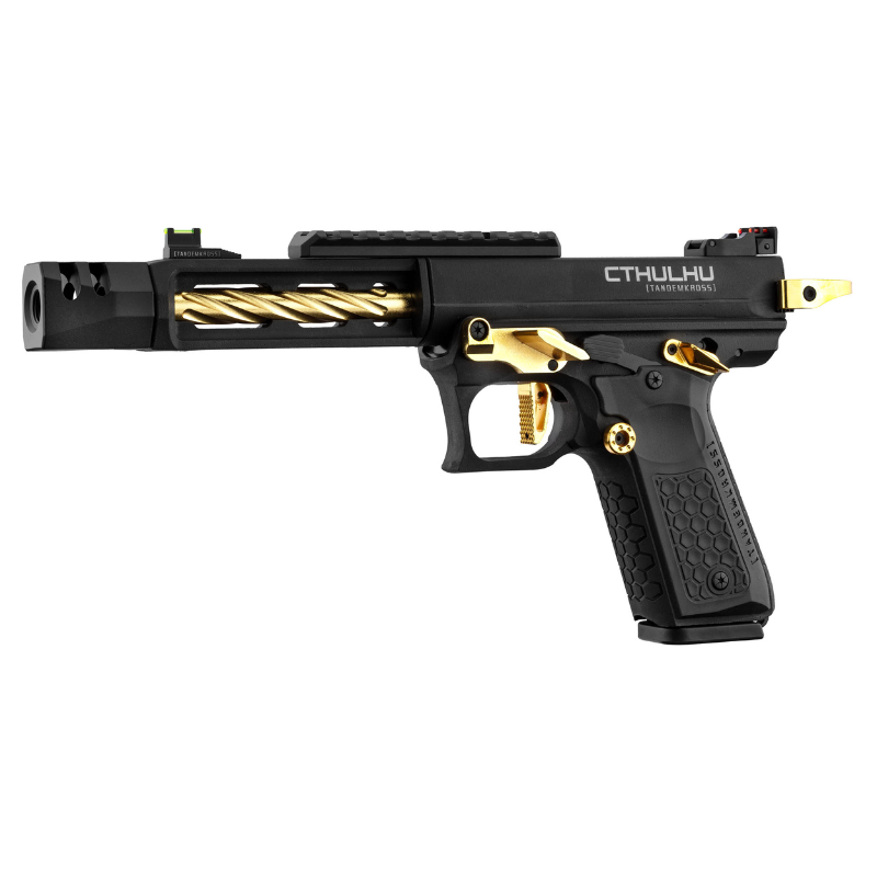 Lancer Tactical CTHULHU GBB Airsoft Pistol Sort Guld