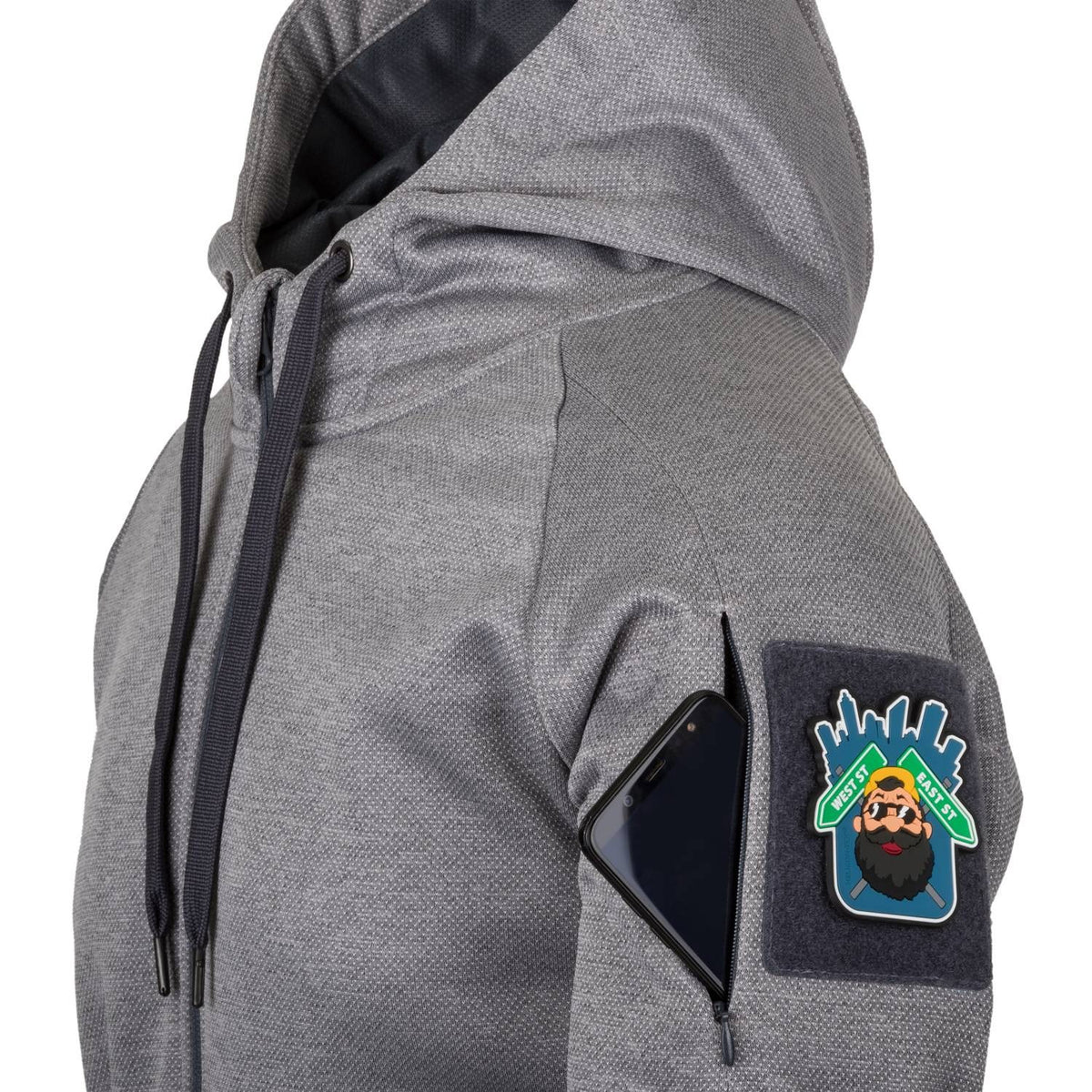 HELIKON URBAN TACTICAL HOODIE (FullZip) - Melange Black/Grey