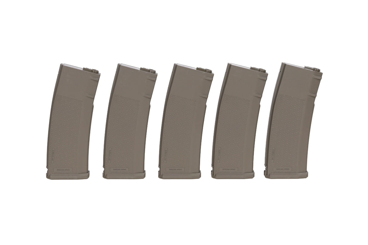 Set of 5 S-Mag Mid-Cap magazines for 125 BBs Olive