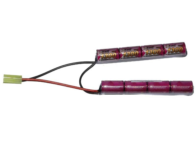 XCell NiMH Batteri 9,6V 1300mAh - Mini Type, 2 dele
