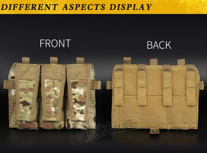 JPC Vest 2.0 Front Panel 5.56 Triple Pouch - Multicam