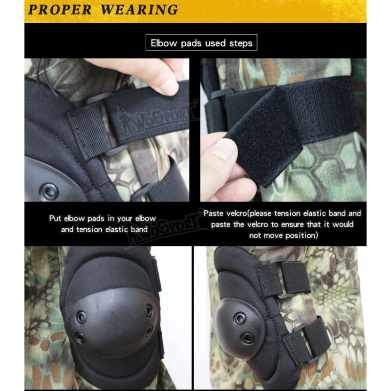 Ultra-Safety Knä/Armbågsskyddsutrustning - Svart
