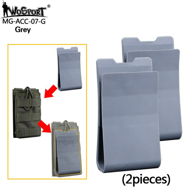 Plastik Insert Til M4 Magasin Pouch - Grå, 2 Stk