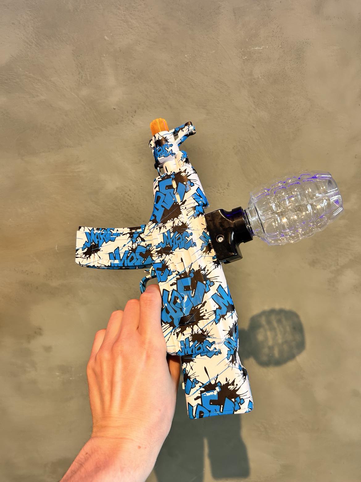 Splatter Mini M4 Gel Blaster - Blå Graffiti