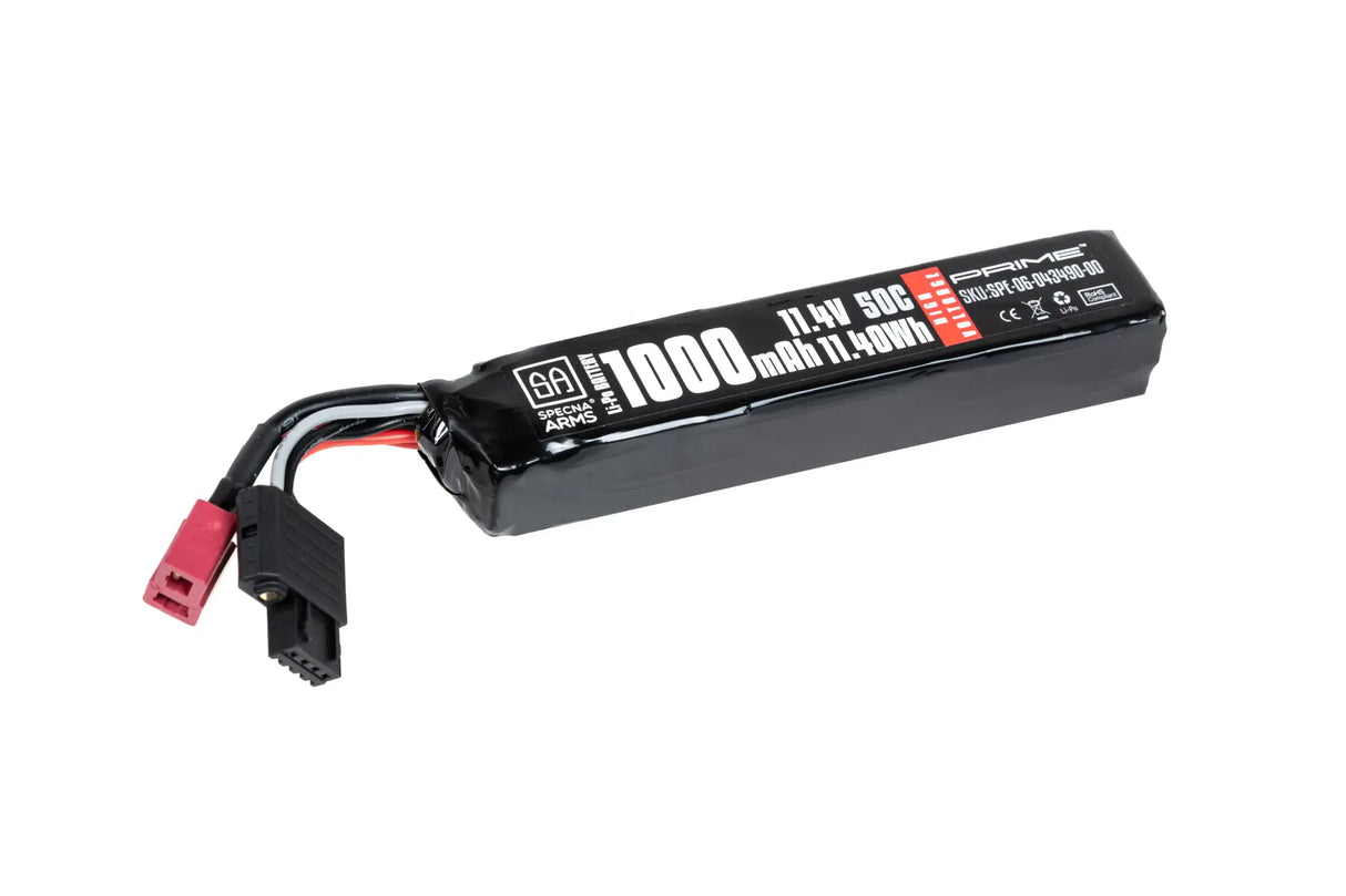 Battery Li-Po Specna Arms x Gens Ace 1000 mAh 50C 11.4V High Voltage T-Deans G-Tech