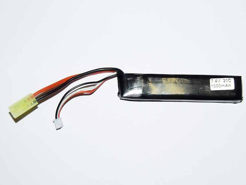XCell LiPo Batteri 7,4V 1000mAh 20C - Stick til Kolberør
