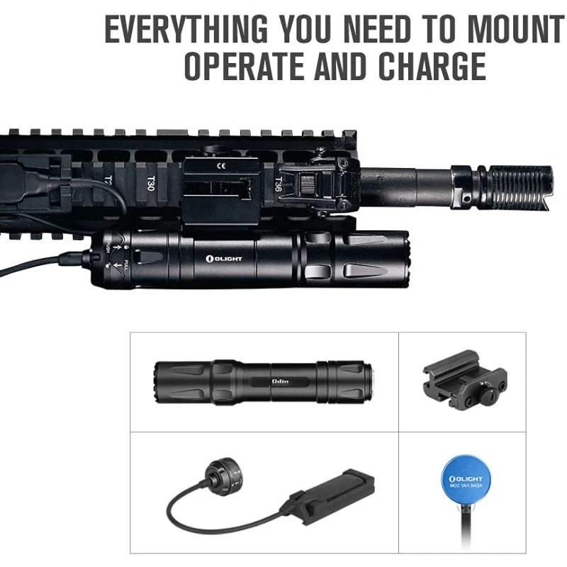 OLIGHT Odin Vapenlampa 2000 lm RIS Mount Svart