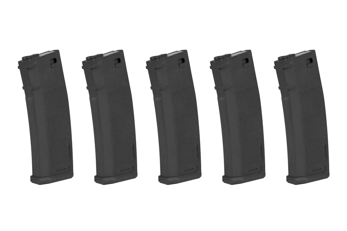 5 st 125 kulors S-Mag Mid-Cap-magasin - Svart