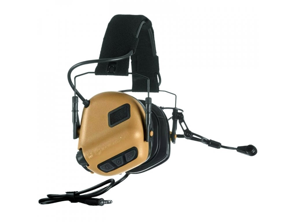 EARMOR M32 PLUS Elektronisk Taktisk Hovedtelefon - Coyote Brown