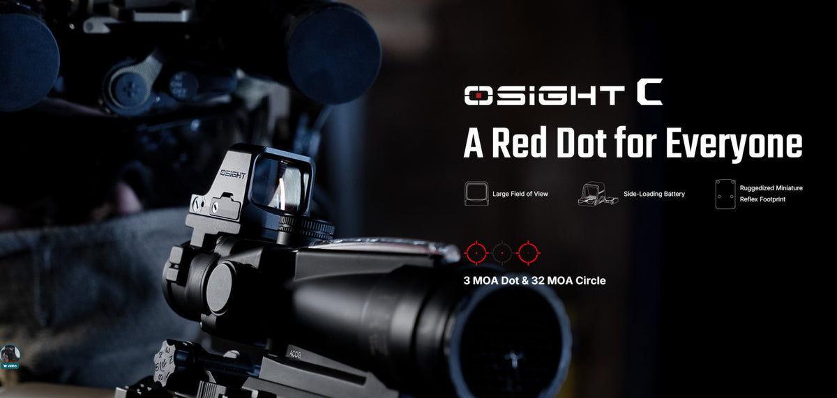 OLIGHT OSIGHT C rødpunktsigte med RMR-fodaftryk og 3 MOA-prik