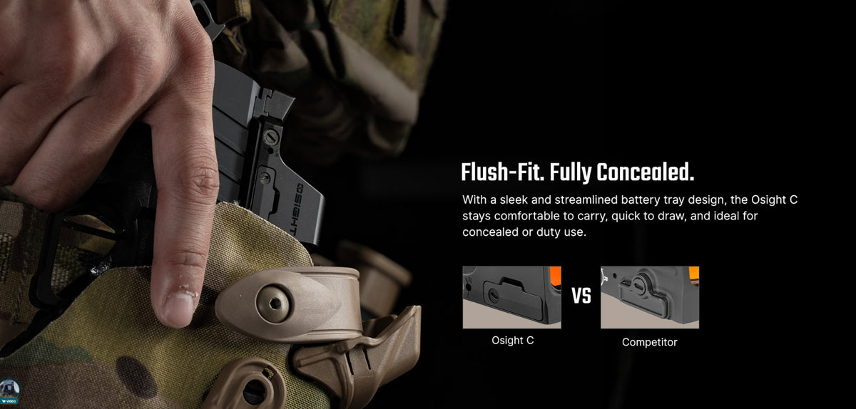 OLIGHT OSIGHT C rødpunktsigte med RMR-fodaftryk og 3 MOA-prik