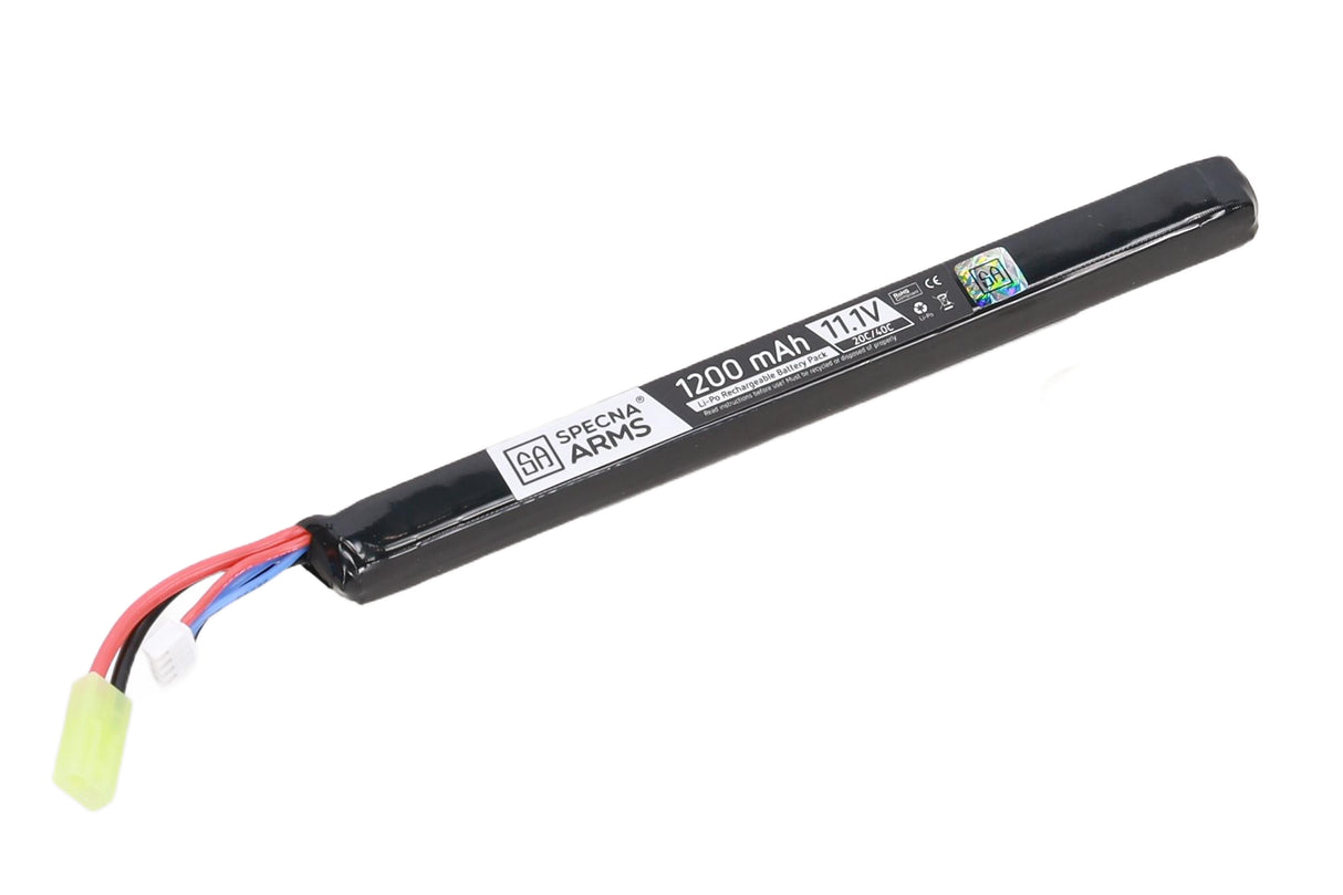 Specna Arms 11.1V 1200mAh 20C/40C LiPo battery for the Tamiya mini AK replica magazine cover