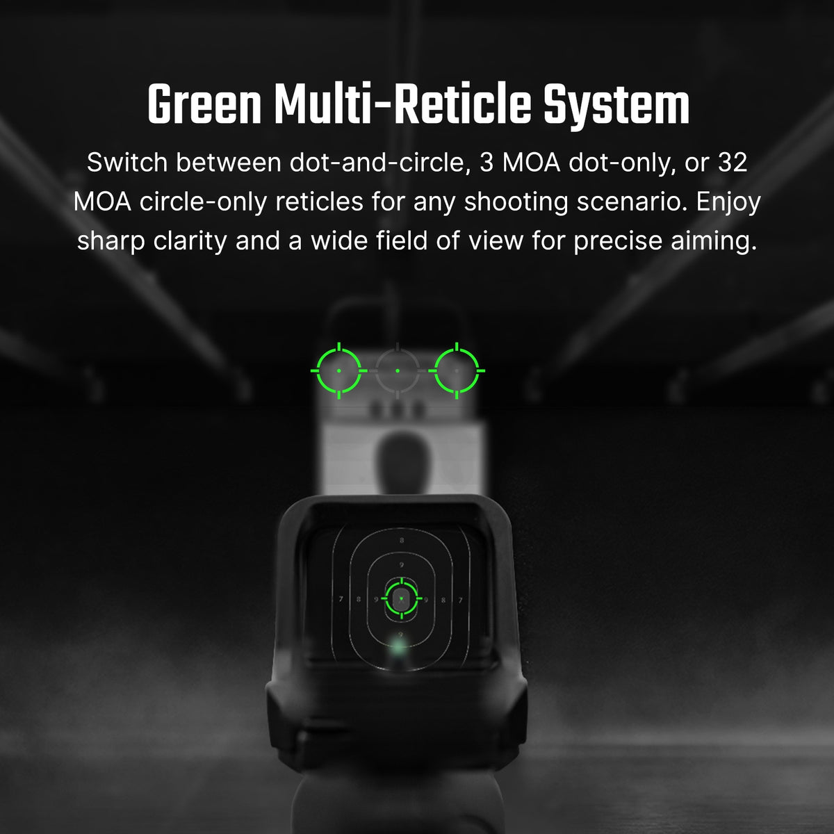 OLIGHT Osight SE Red Dot Sight (Green Dot), RMSc Footprint