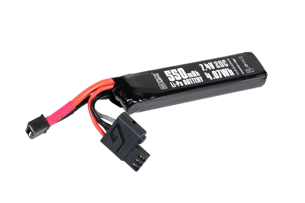 Li-Po Specna Arms x Gens Ace 550 mAh 20C 7.4V T-Deans mini G-Tech battery