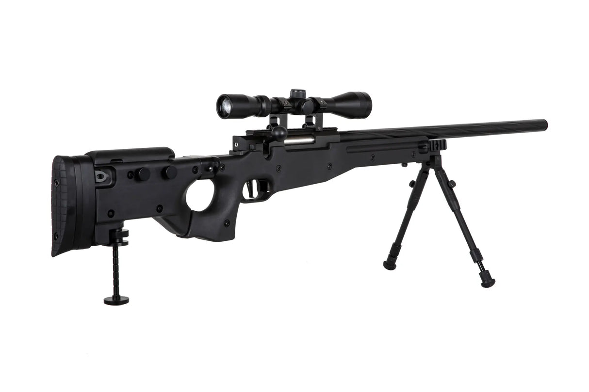 Specna Arms SA-S14 sniper airsoft rifle with scope and bipod Black