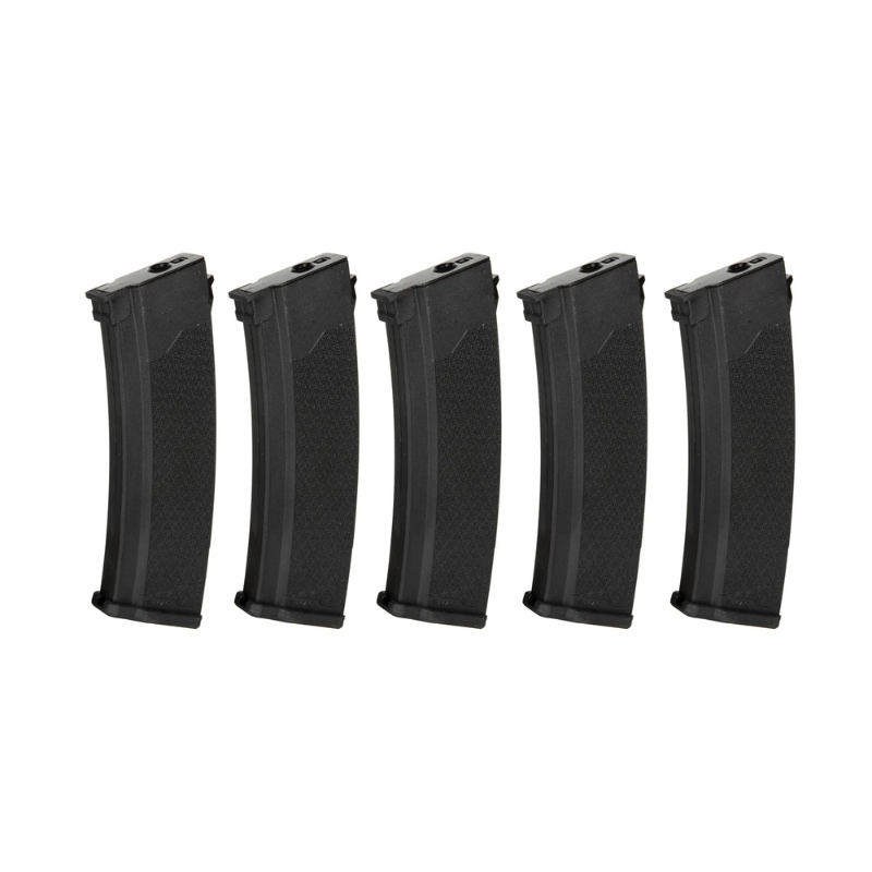 Set med 5 S-Mag Mid-cap magasin till J series AK modeller - Svart