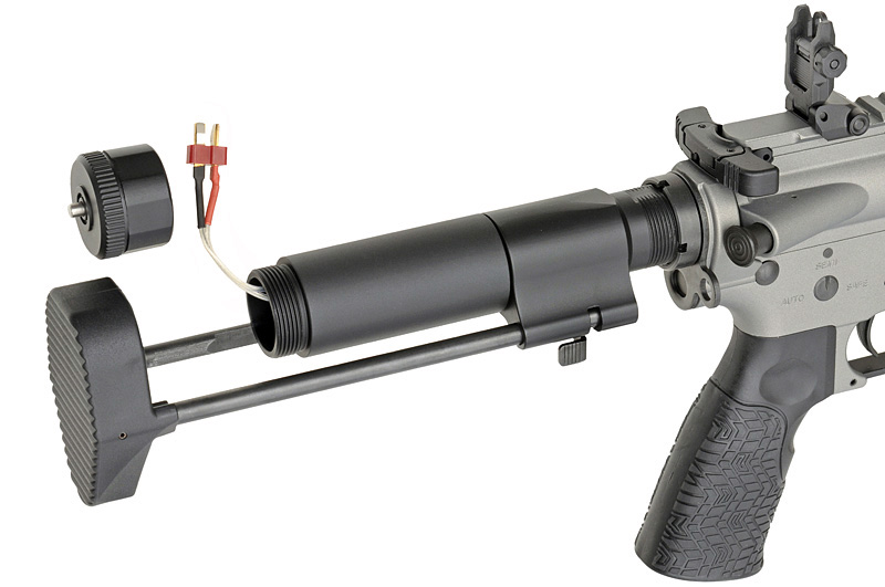 Daniel Defense DDM4 PDW SBR Eshooter ETU Airsoft Riffel – Silver/Grey