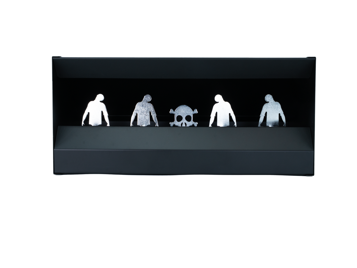 Zombie hit & reset pellet trap, 4-target reactive system