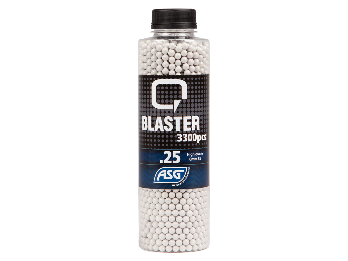 Q Blaster, 0.25g, airsoft BB, 3300 stk. flaske