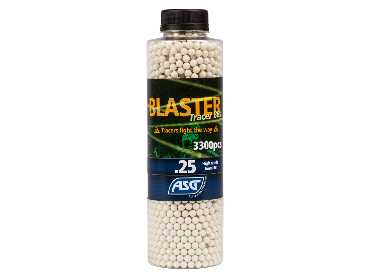Blaster Tracer, 0.25g, airsoft BB, 3300 stk. flaske - grøn
