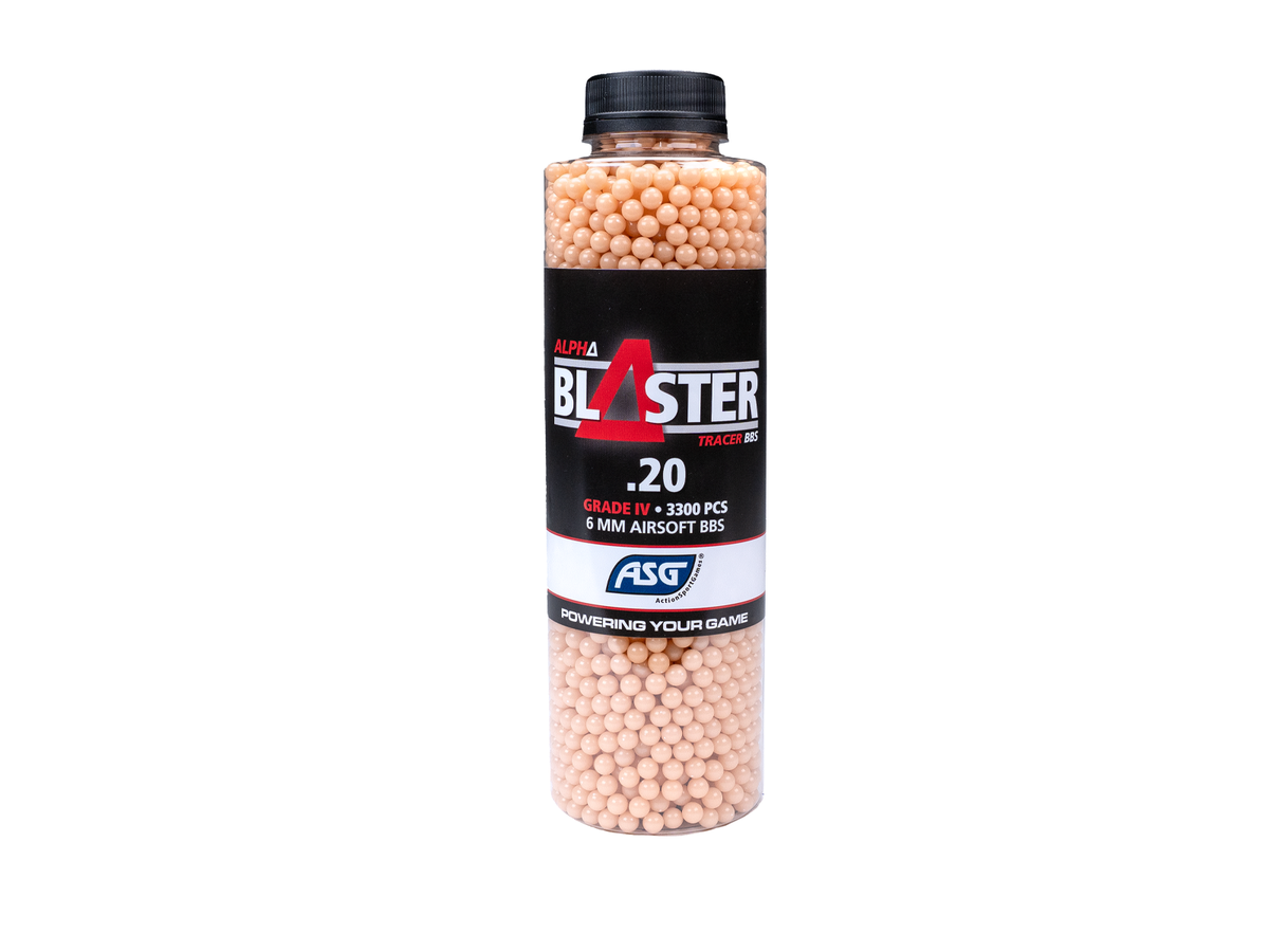 Alpha Blaster Red Tracer kugler, 0,20 g, 3300 stk. - flaske