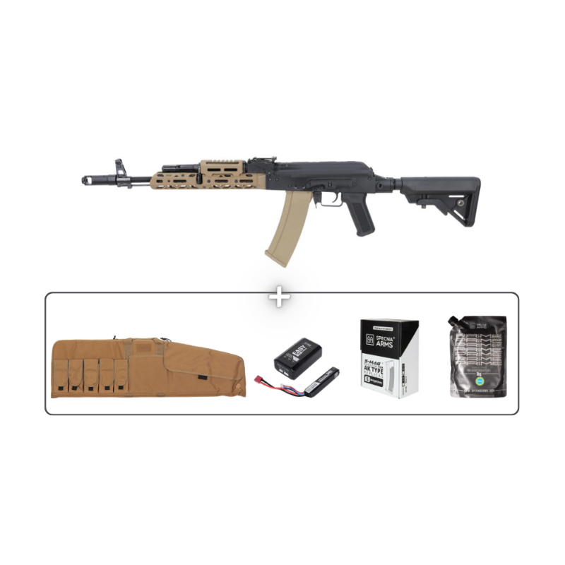 Airsoft Starter-Kit SA-PJ15 PRIME BLDC x KPYK Riffel Half Tan