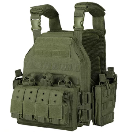 TAKTISK VÄST M/ SNABBSPÄNNE - OD GREEN