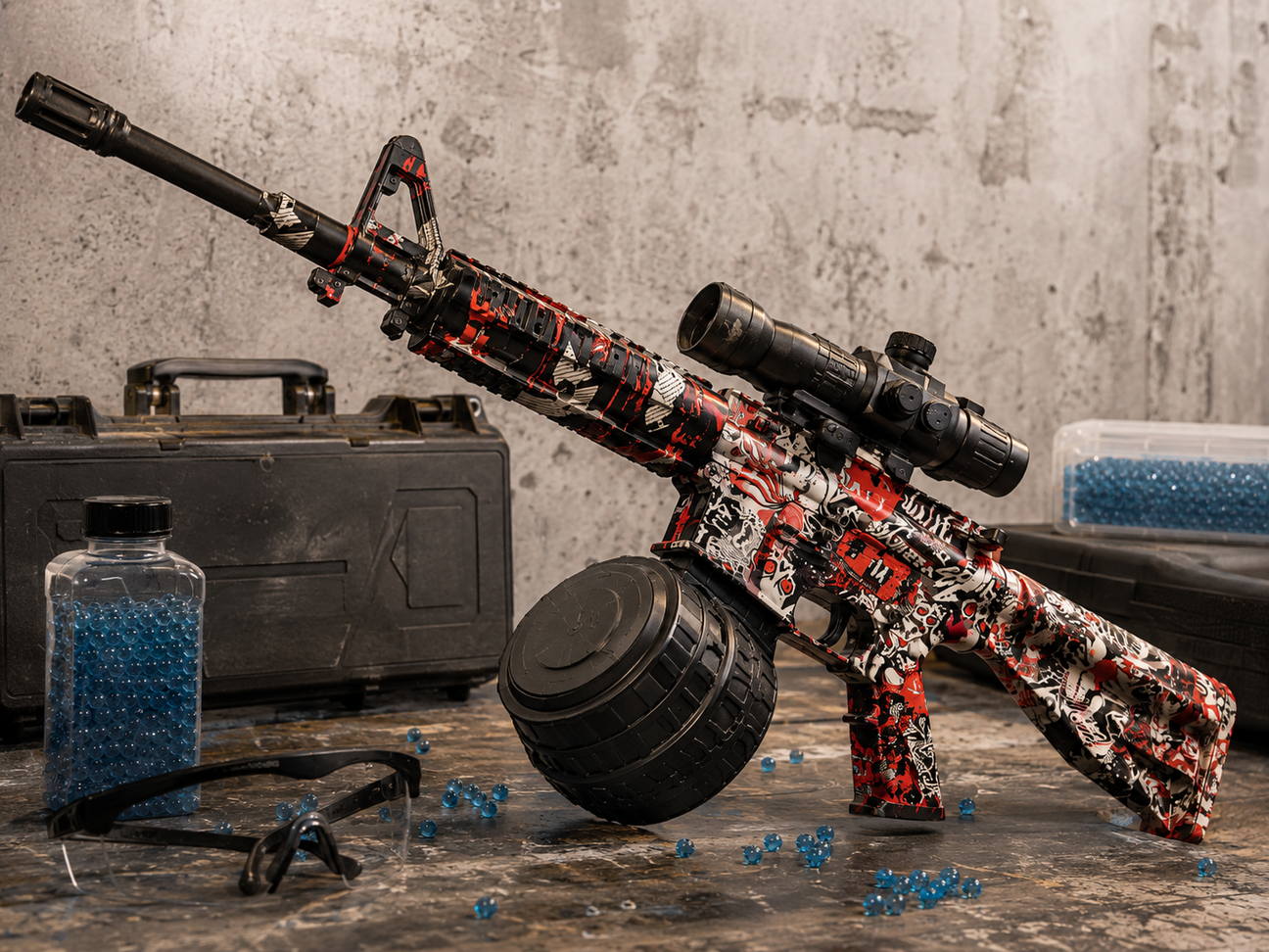 Udvalg af gel blasters og NERF blasters hos AirsoftGeek