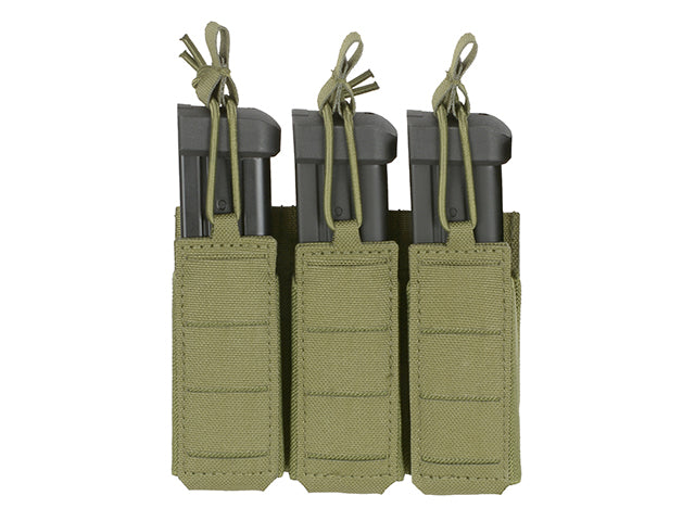 Triple Elastic Pistol Magazine Pouch Laser-cut