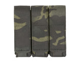 Triple Laser-Cut Pistol Magazine Pouch with Flap - MB
