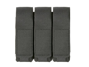 Triple Laser-Cut Pistol Magazine Pouch with Flap