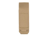Single Laser-Cut Pistol Magazine Pouch with Flap - Coyote