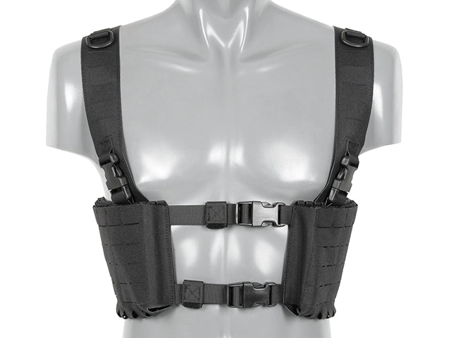 Chest Rig with Two Pouches for 6 AR / AK Magazines, Laser Cut
