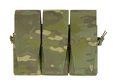 Triple Pouch for 6 AR15 Magazines, Laser Cut - Multicamo Tropic
