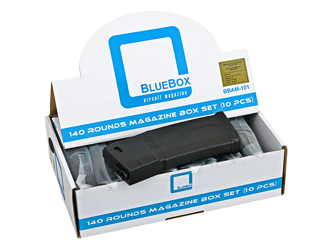 [BLUEBOX] 10x 140rd Mid-Cap Magazine for M4/M16 Series - Black