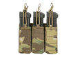 Triple Elastic Pistol Magazine Pouch Laser-cut - Multicamo