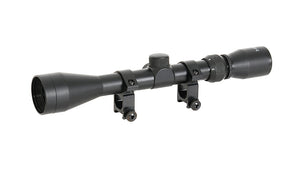 Scope 3-9x40 with high mount rings