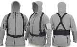 Padded patrol belt with suspenders