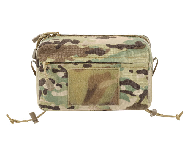 Two-Pocket Utility Pouch with Mounting Panel, Laser Cut - Multicamo