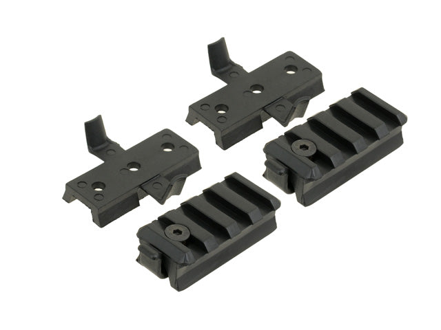 Adapter kit til accessories to hjelm med rails - Sort