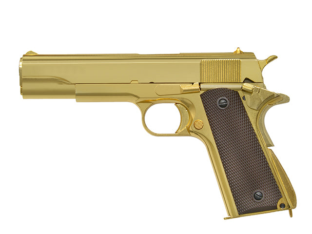 1911 pistol replica with Gas Blowback (GBB) - Gold